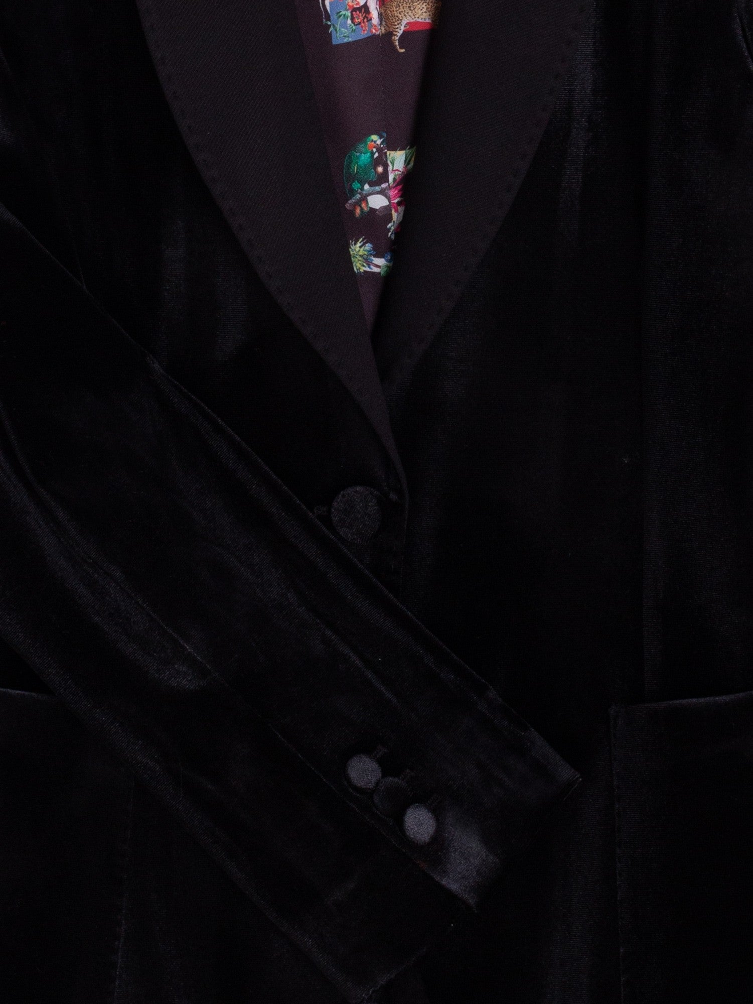 Vilagallo Hillary Jacket in Black Velvet 32901