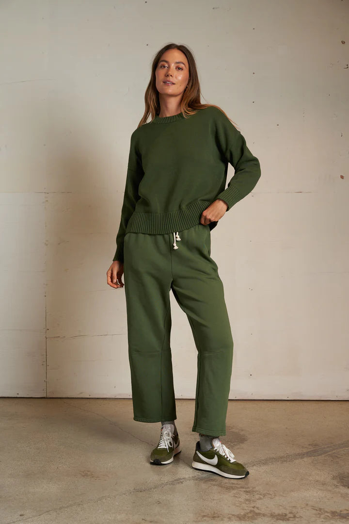 Perfect White Tee Janet Cotton Boxy Crewneck Sweater