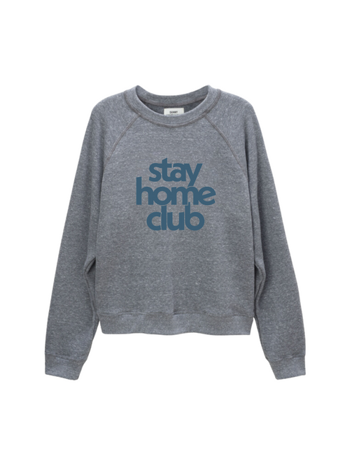 Sunny Somewhere Stay Home Club Raglan Crew Sweatshirt