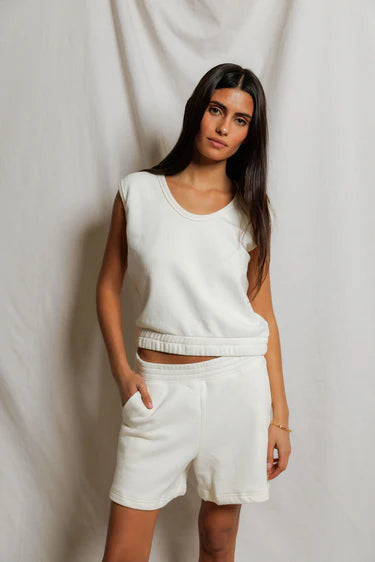 Perfect White Tee Joy French Terry Scoop Tank