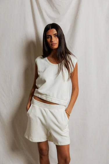 Perfect White Tee Joy French Terry Scoop Tank