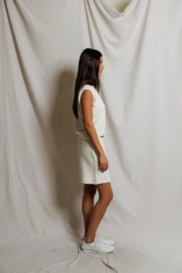 Perfect White Tee Joy French Terry Scoop Tank