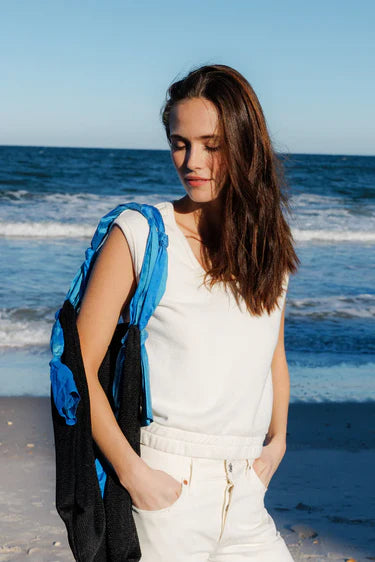 Perfect White Tee Joy French Terry Scoop Tank