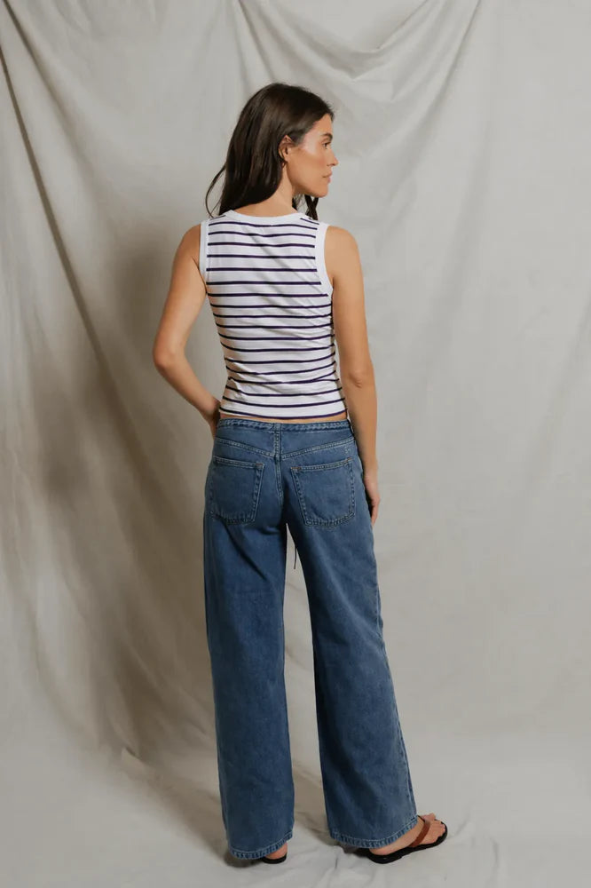 Perfect White Tee Khara Stripe Tank