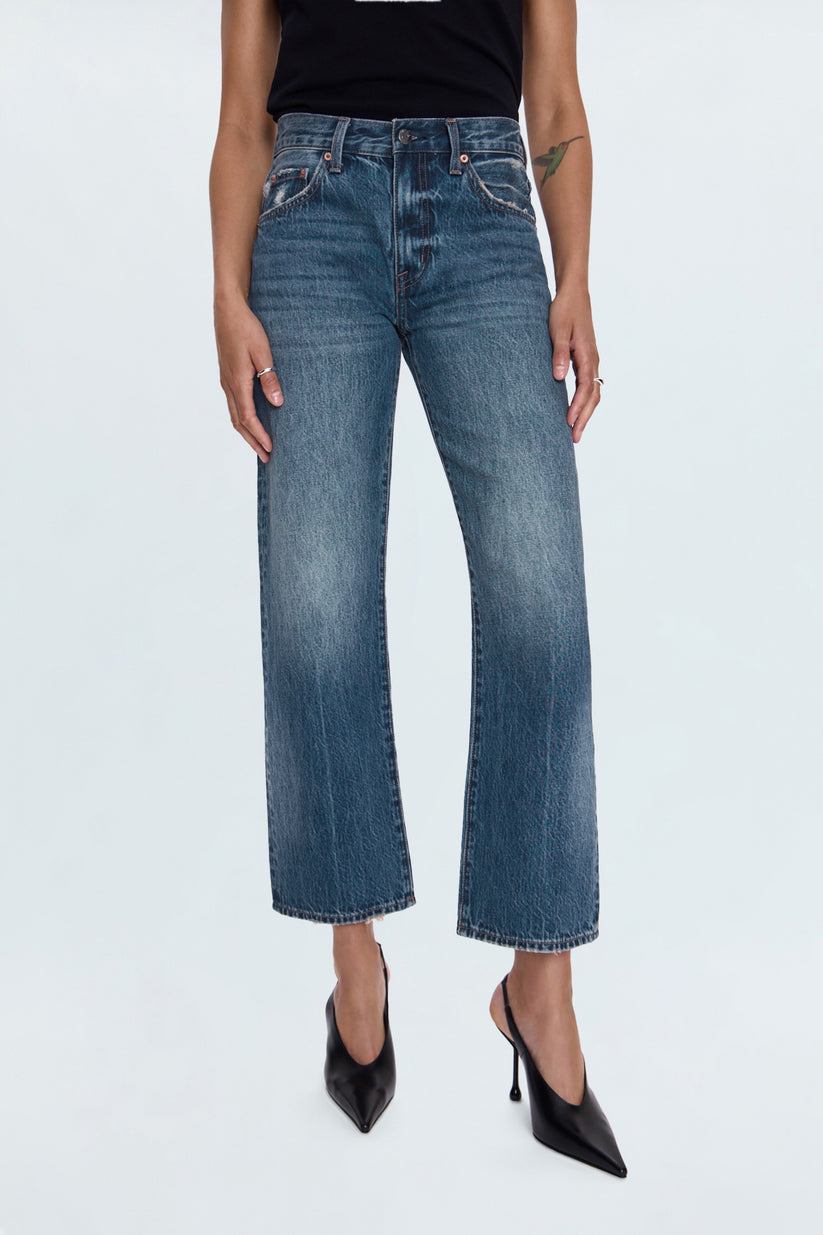 Pistola Lexi Mid Rise Bowed Straight Jean - Artisan