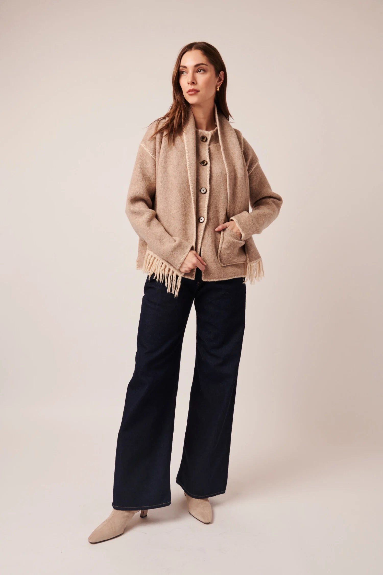 Line The Label Kingsley Cardigan Soft Mink