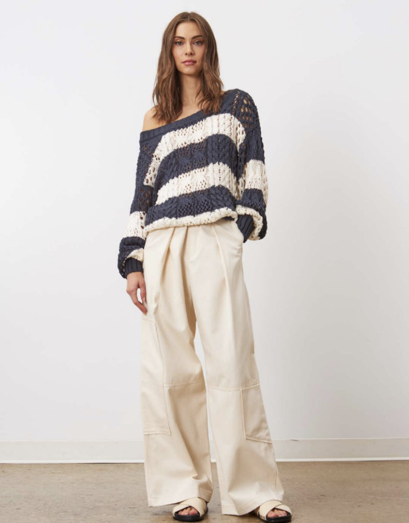 Line the Label Monaco Stripe Cecile Sweater