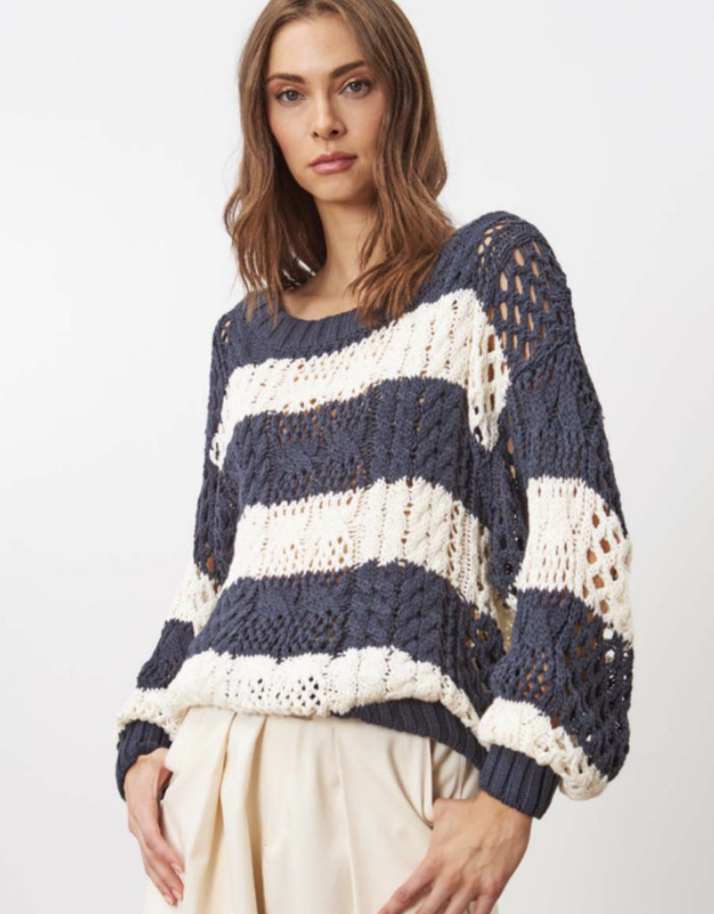 Line the Label Monaco Stripe Cecile Sweater