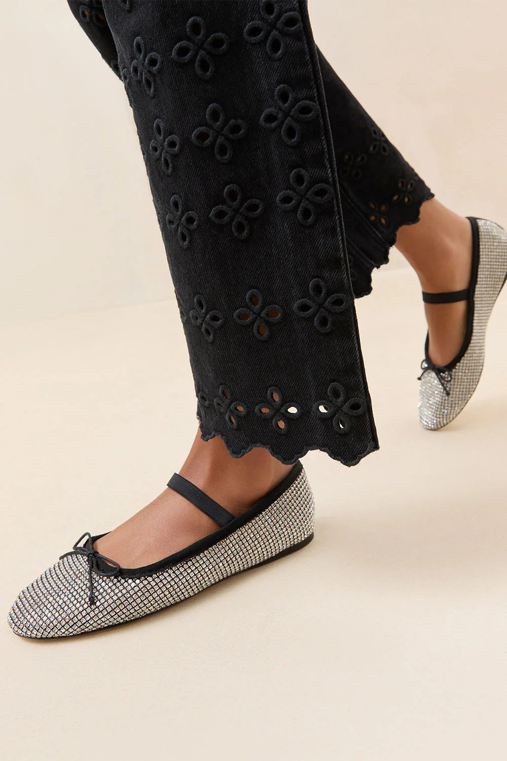 Leoffler Randall Leonie Crystal Ballet Flat