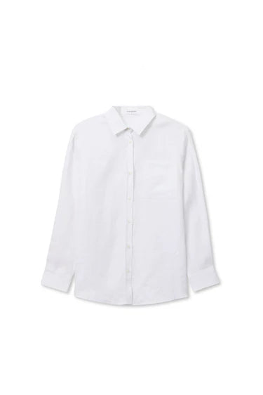 Perfect White Tee Lorelai Linen Oversized Button-Down Tee