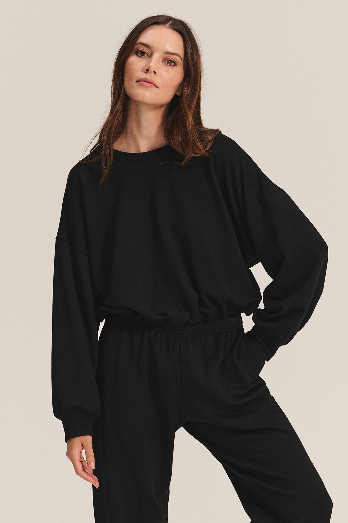 Velvet Jolie Crop Sweatshirt