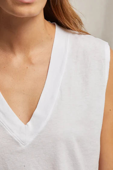 Perfect White Tee Margot Crispy Cotton V Neck Tank