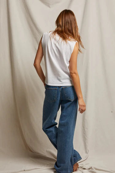Perfect White Tee Margot Crispy Cotton V Neck Tank