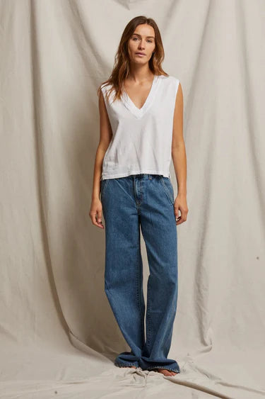 Perfect White Tee Margot Crispy Cotton V Neck Tank