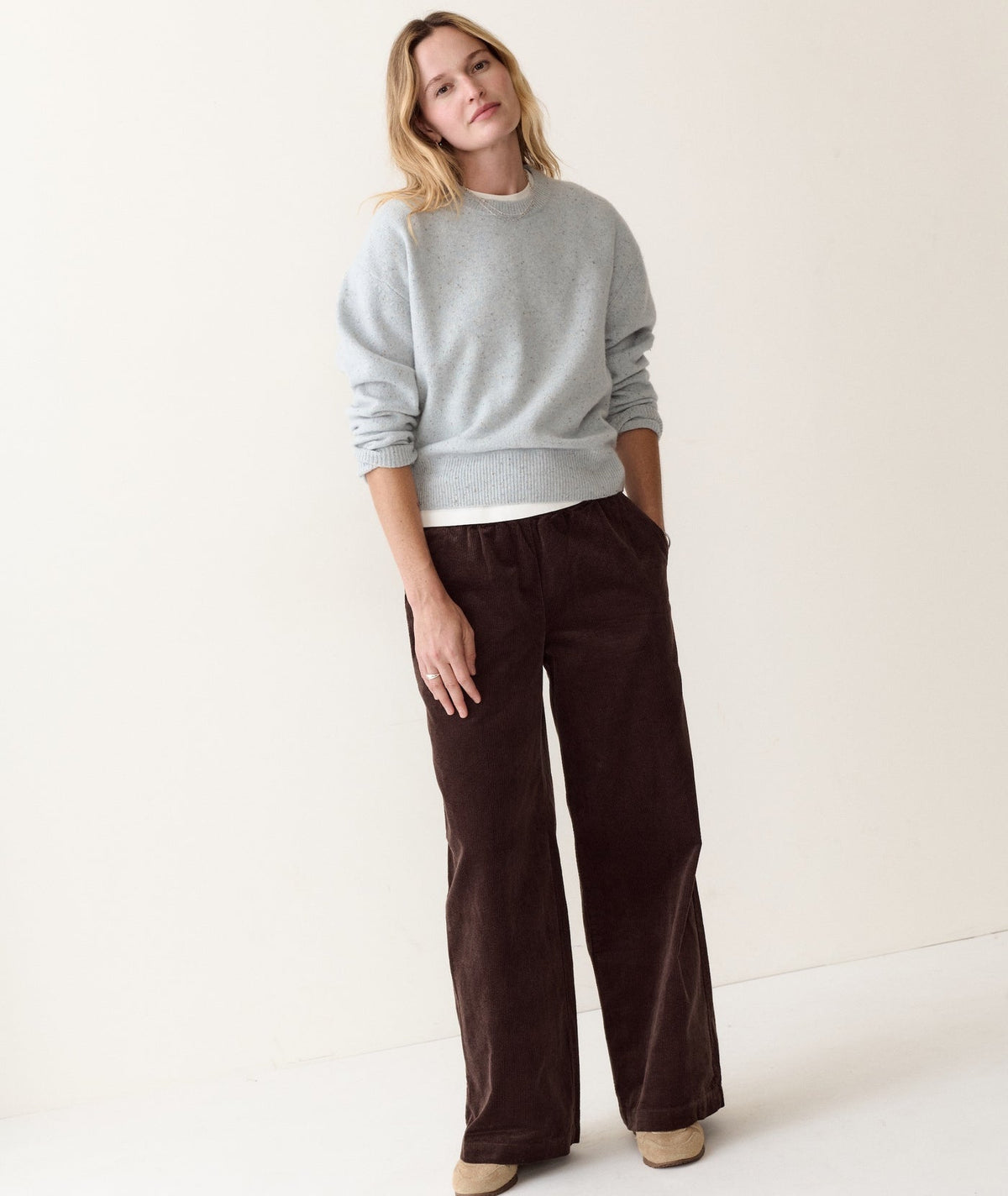Marine Layer Coastal Merino Crewneck Sweater - Sky Blue view 5