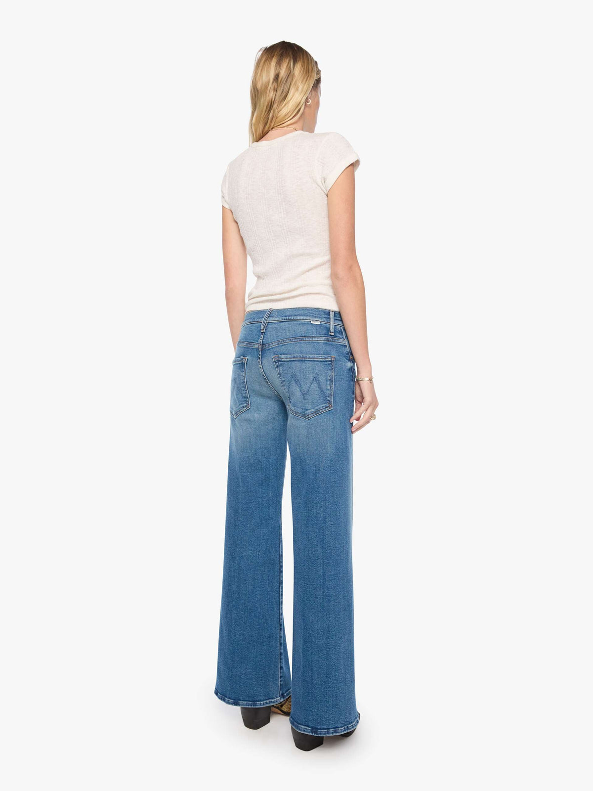MOTHER The Mid Rise Sidestepper Twist Sneak - Strike It Rich back view