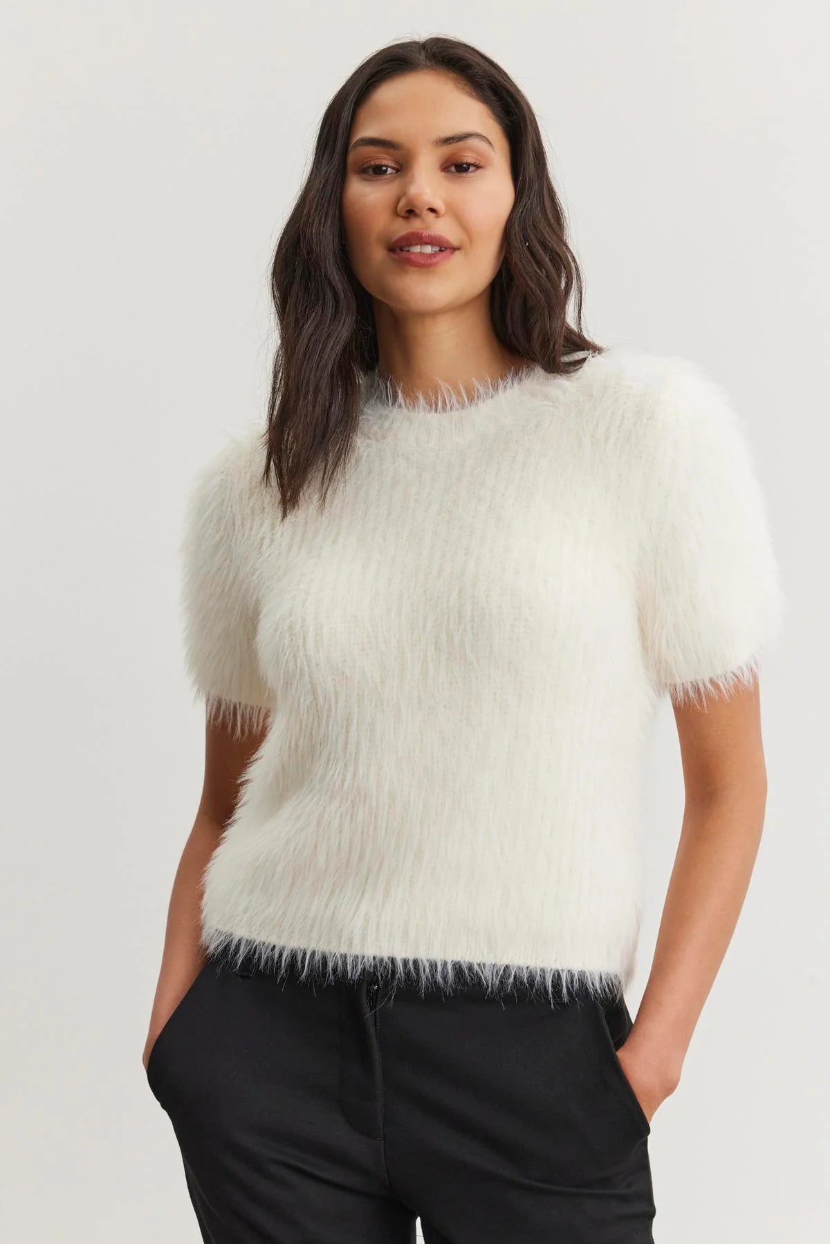 Velvet Eila Feather Yarn Sweater