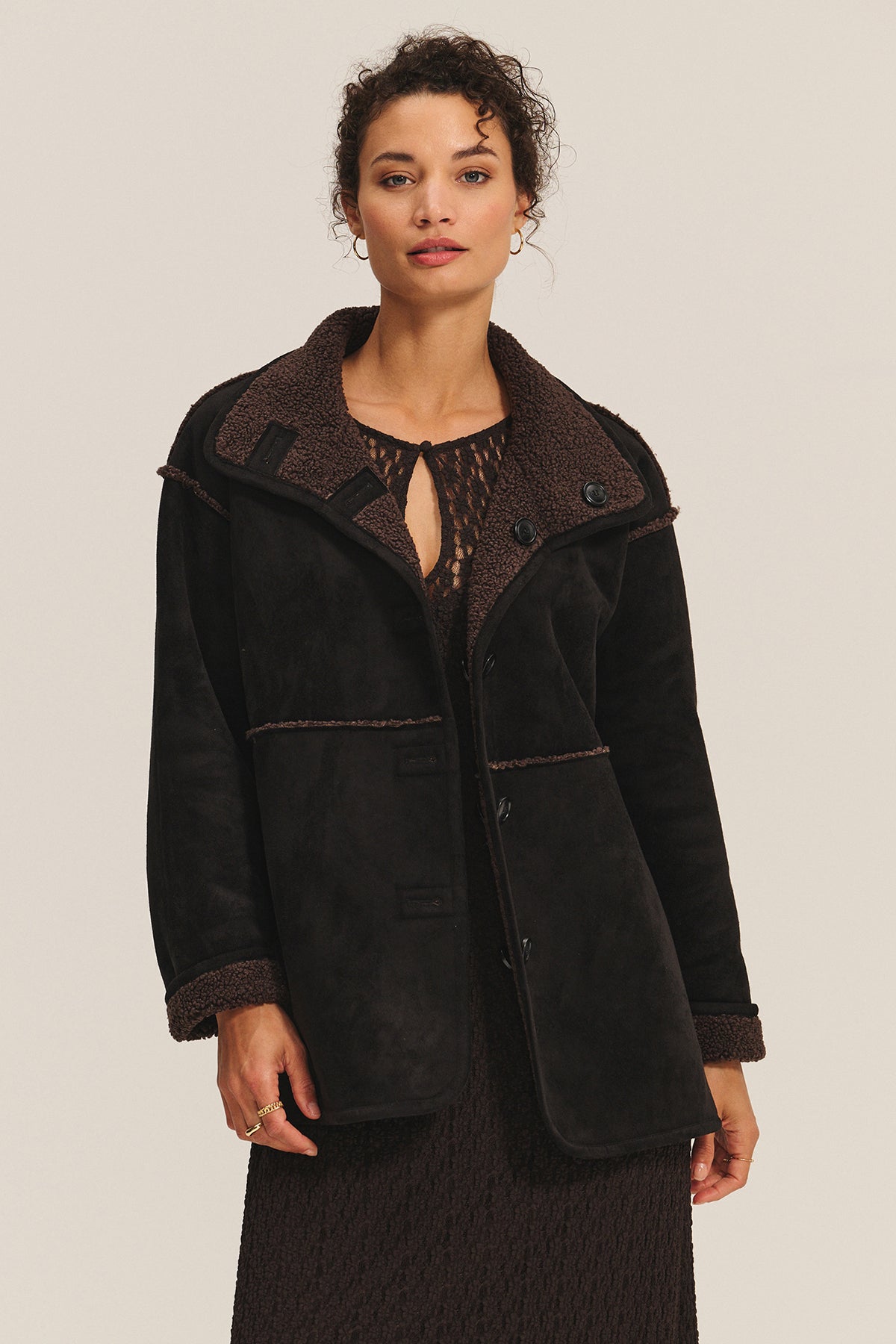 Velvet Shona Reversible Sherpa Jacket
