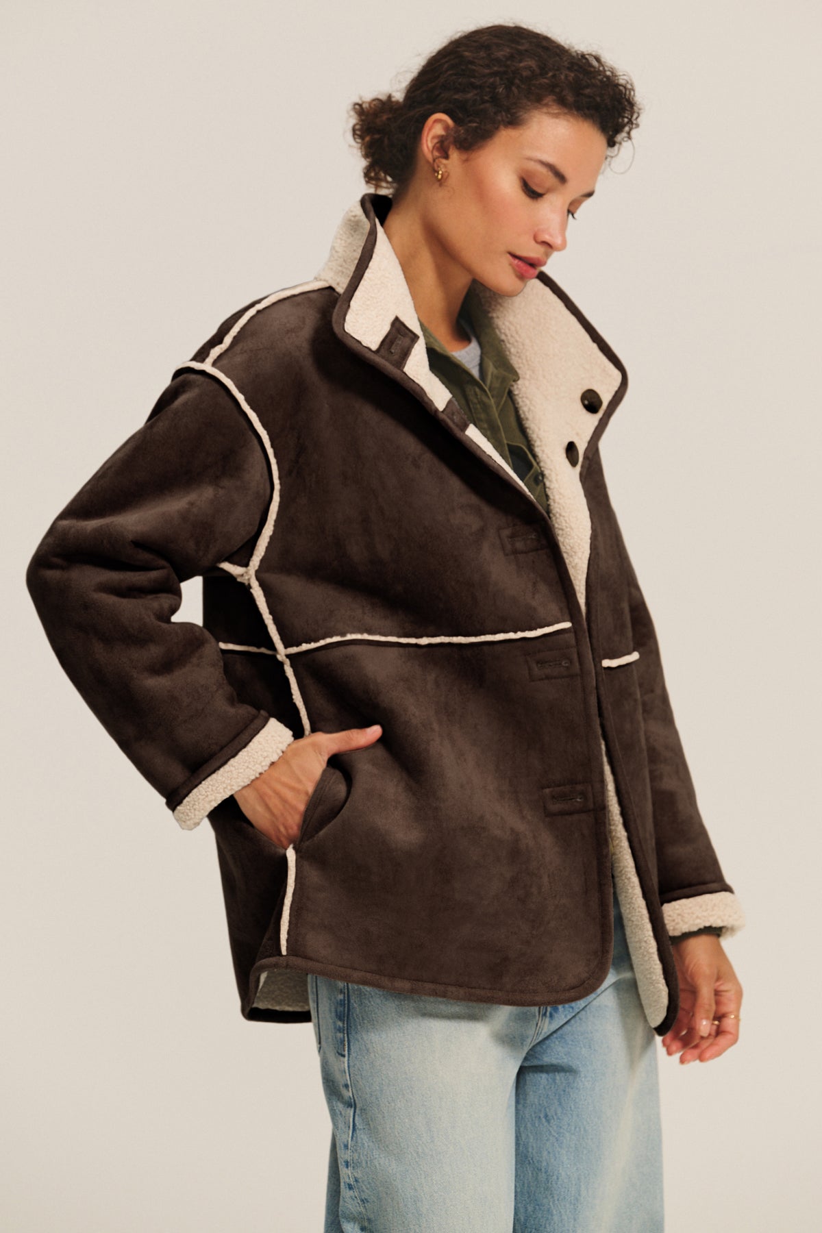 Velvet Shona Sherpa Reversible Jacket