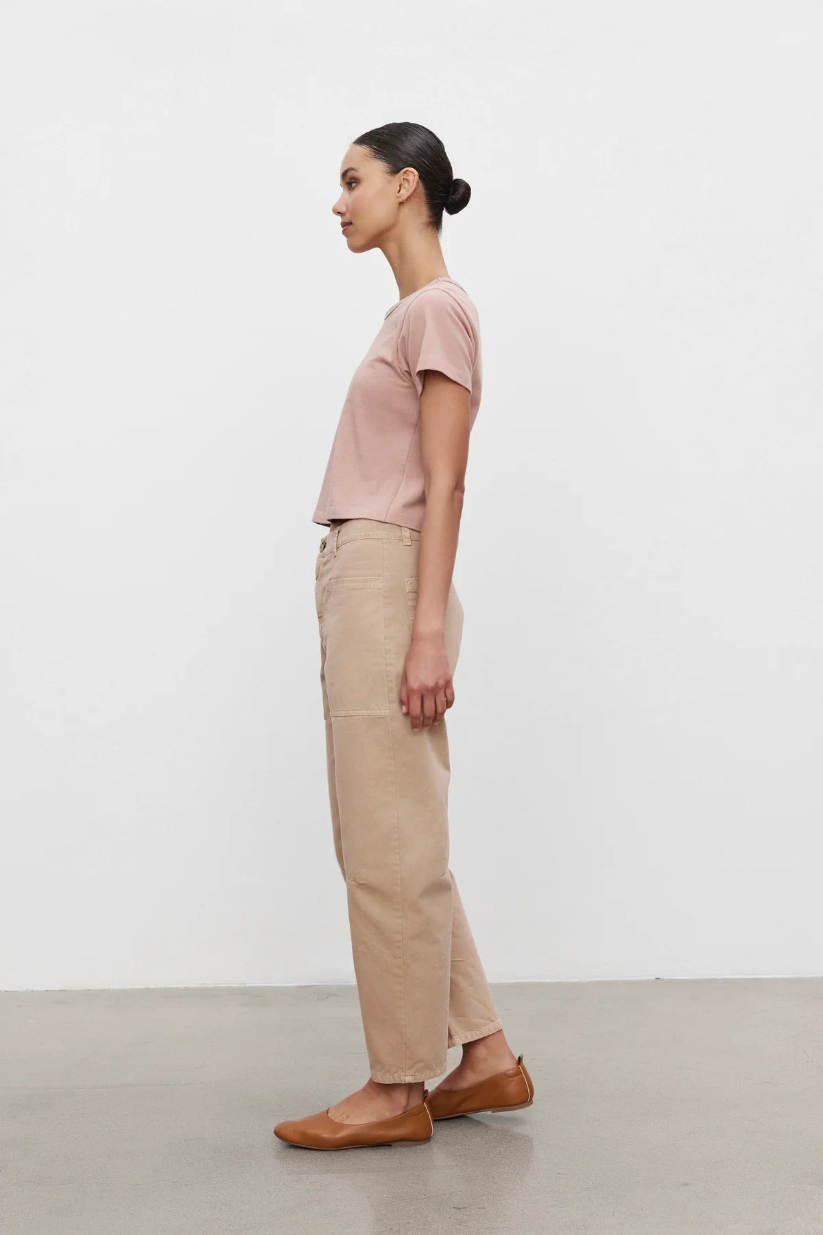 Velvet Brylie Curved Knee Utility Pant Putty