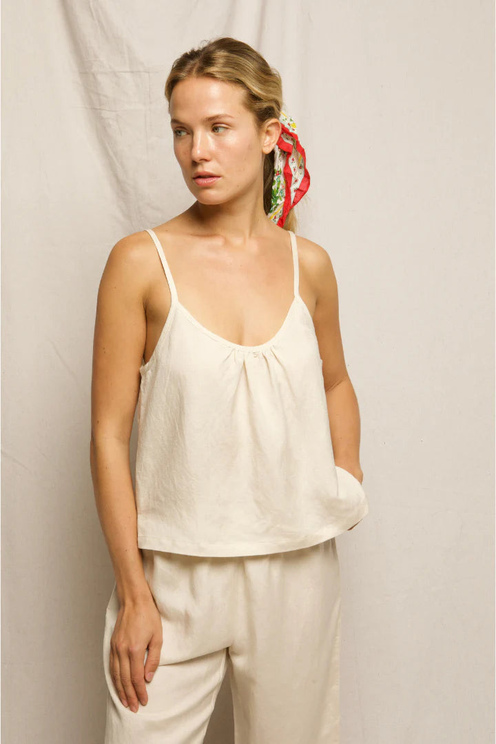 Perfect White Tee Paulette Linen Tank Top