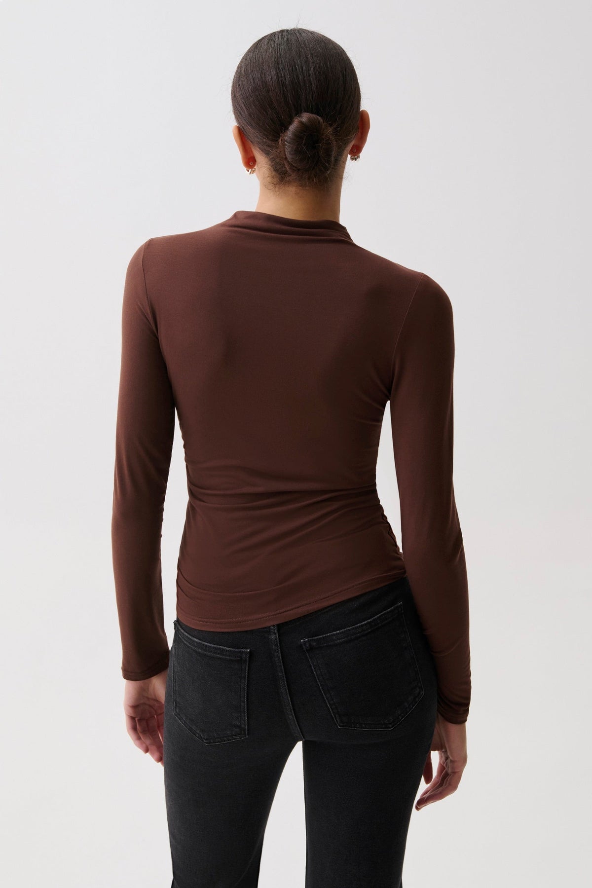 Pistola Nathalia Draped Mock Neck - Woodland — photo 3