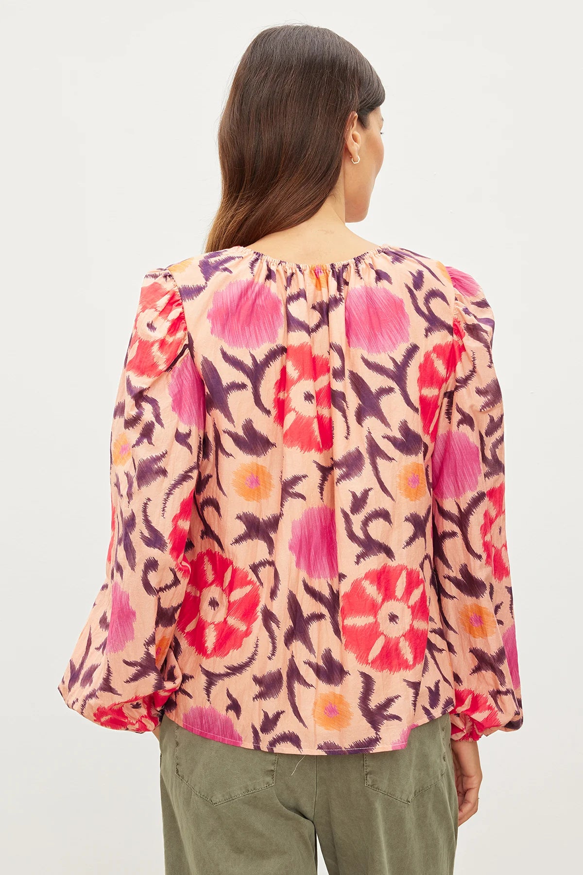 Velvet Fraser Printed Silk Cotton Voile Top