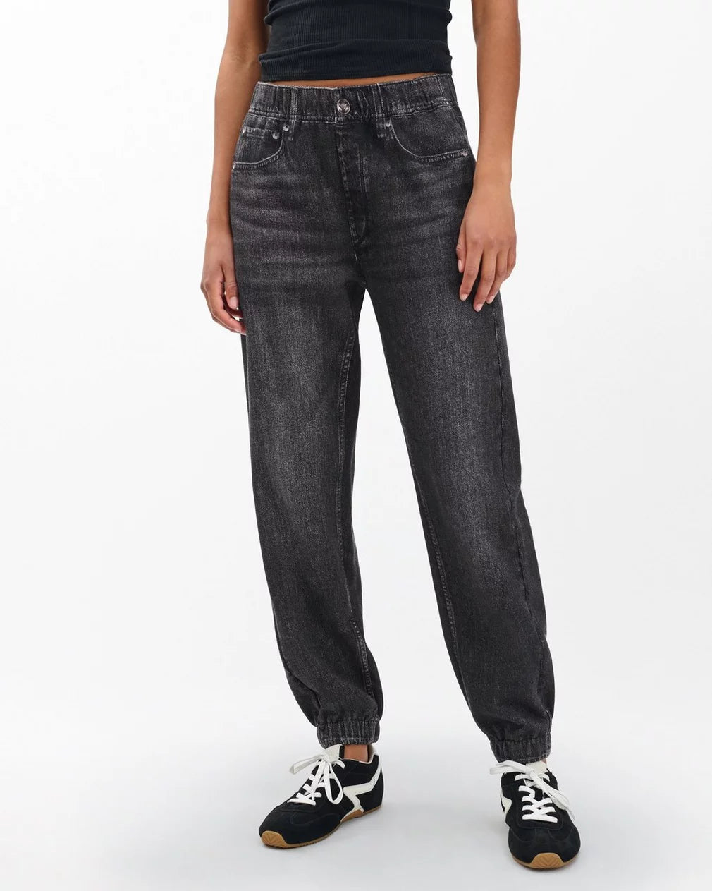 Rag & Bone Miramar Terry Pull On Jogger Faded Black