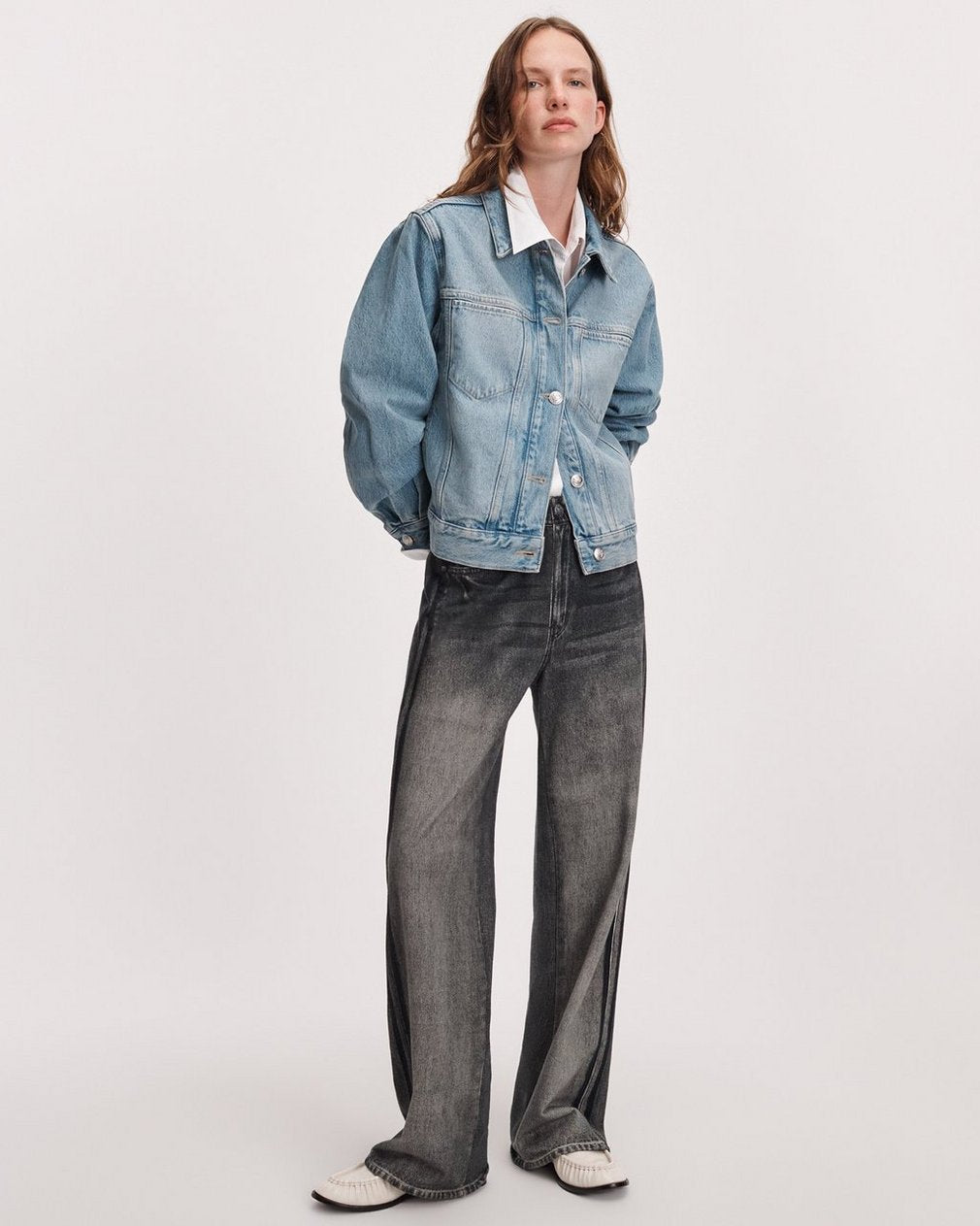 Rag & Bone Miramar Wide-Leg Track Pant Washed Black