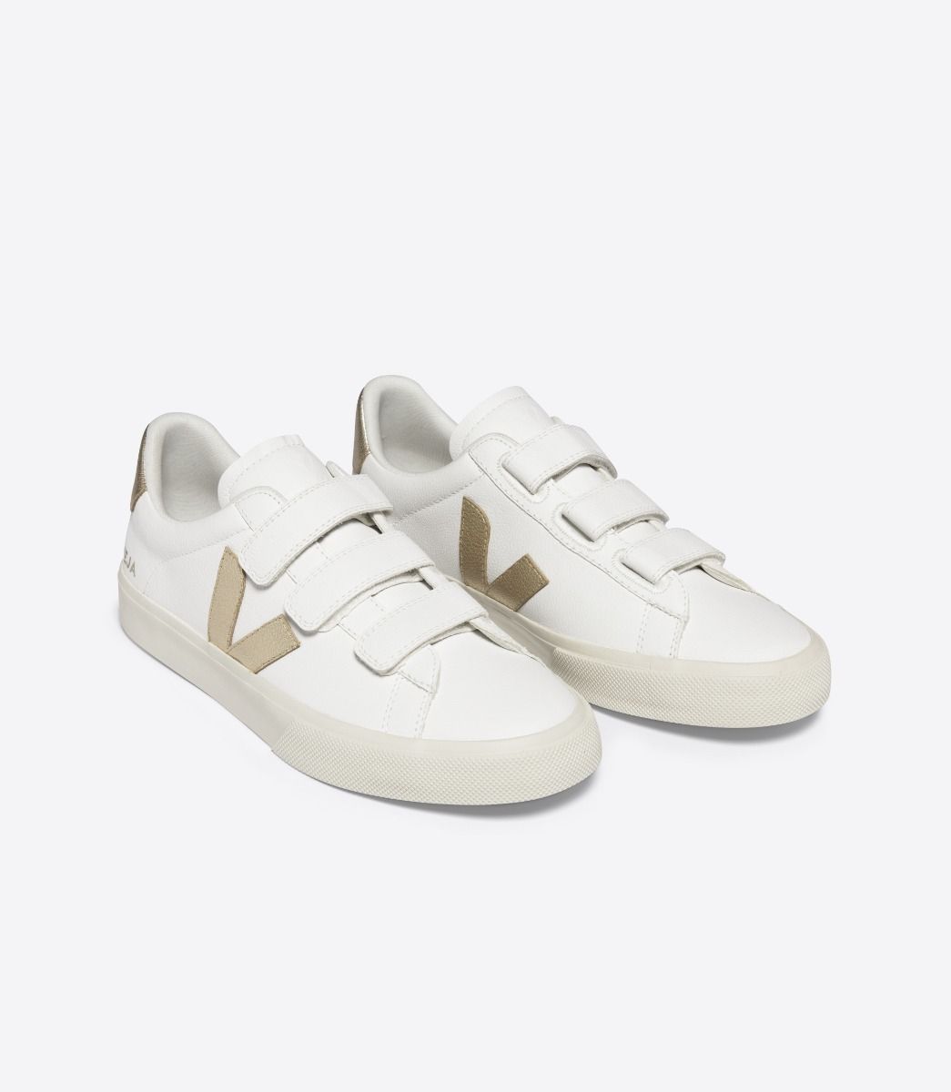 Veja Recife Chromefree Leather Extra White-Platine