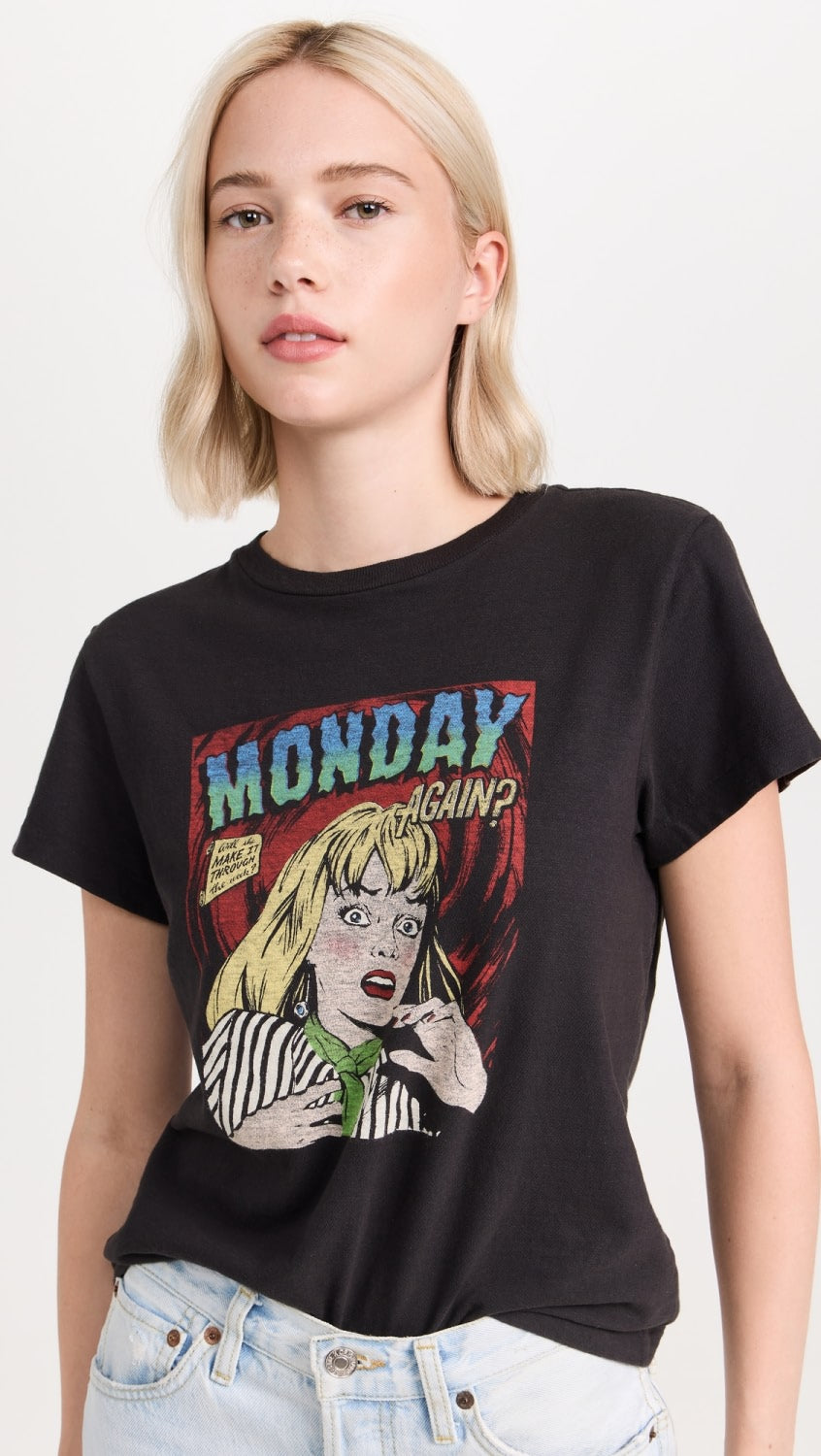RE/DONE Classic Tee "Monday Again?"