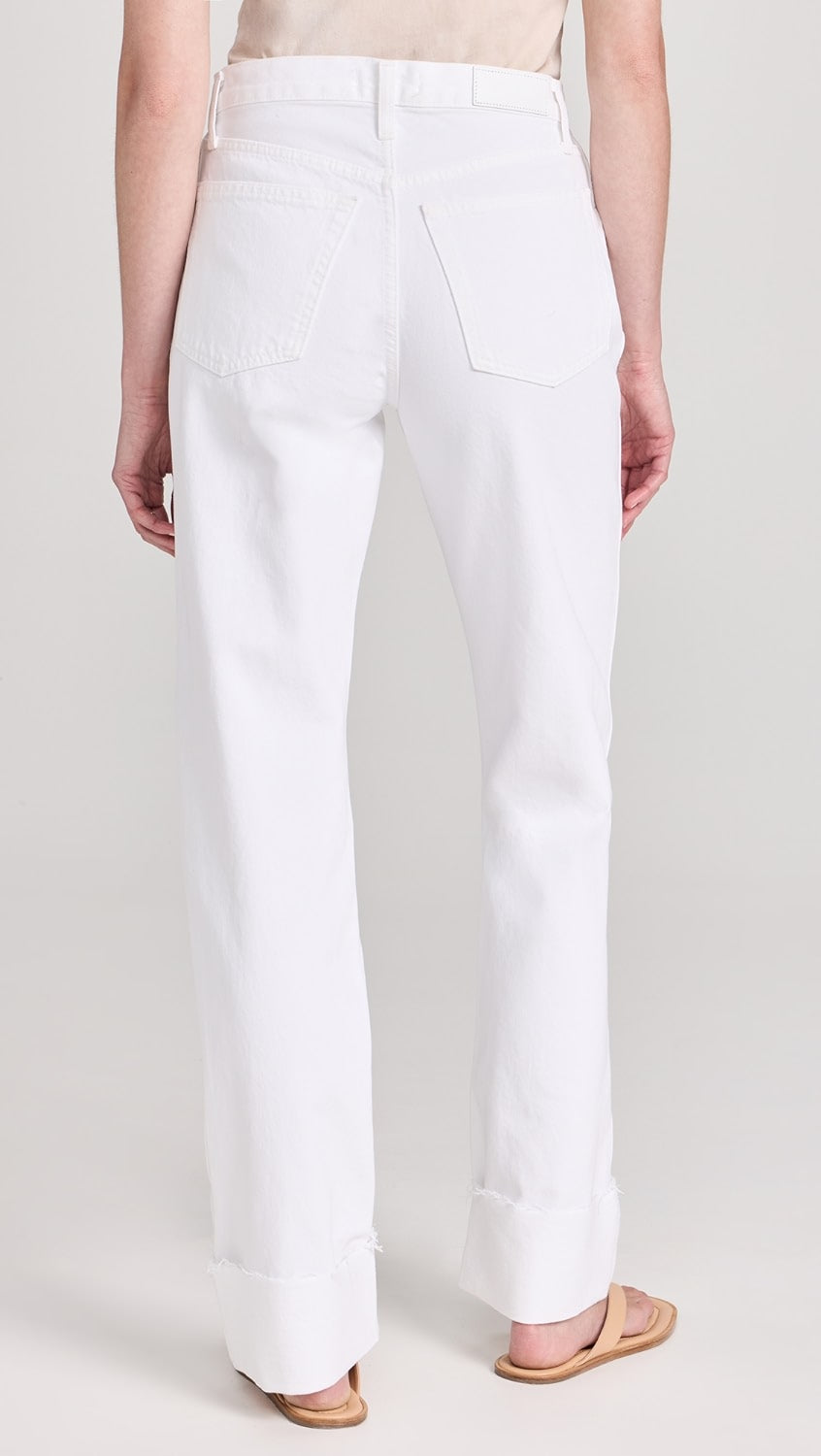RE/DONE High Rise Loose Long White