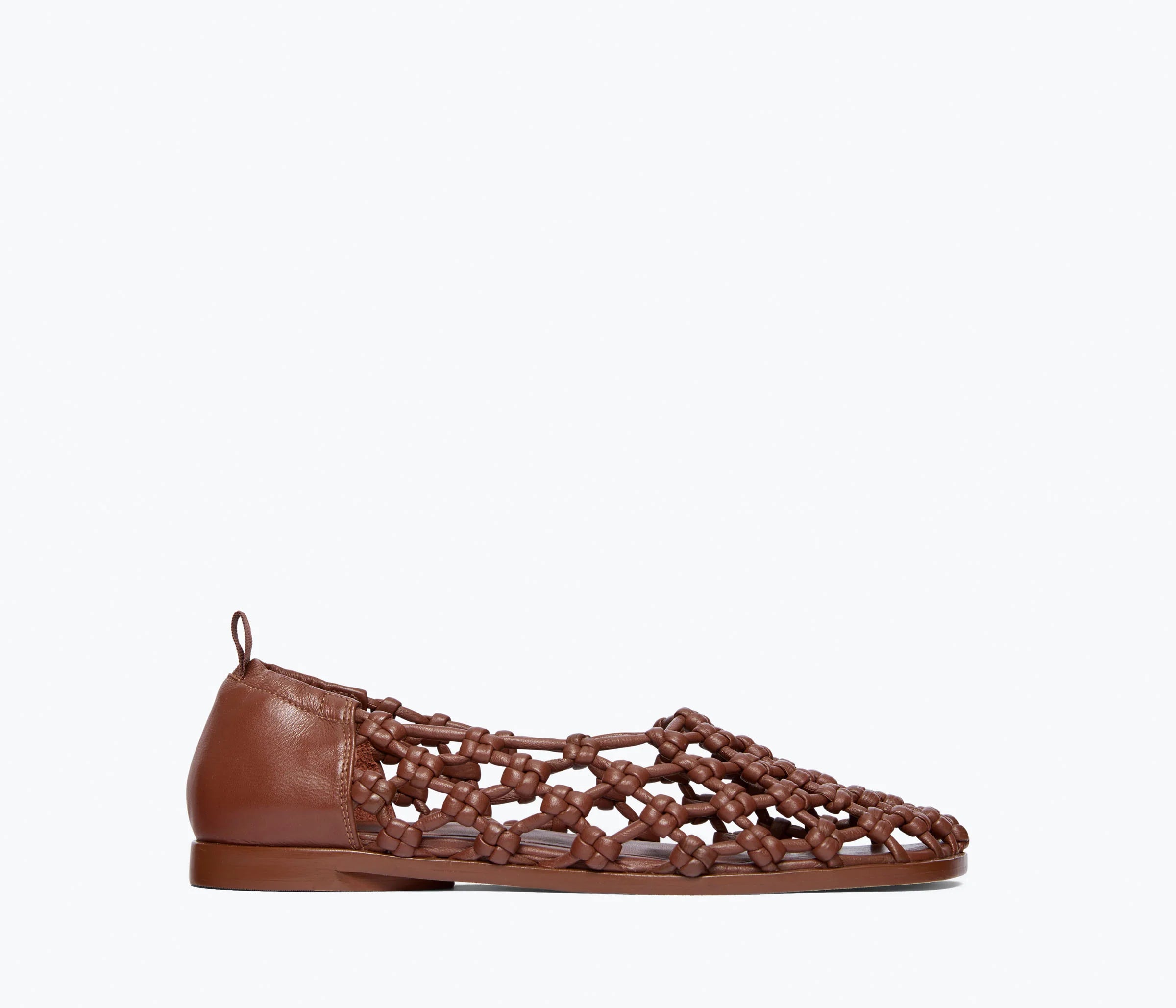 Frēda Salvador Sally Woven Leather Flat