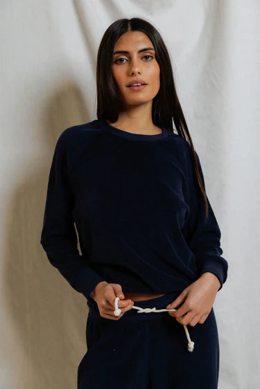 Perfect White Tee Saylor Loop Terry Raglan Pullover