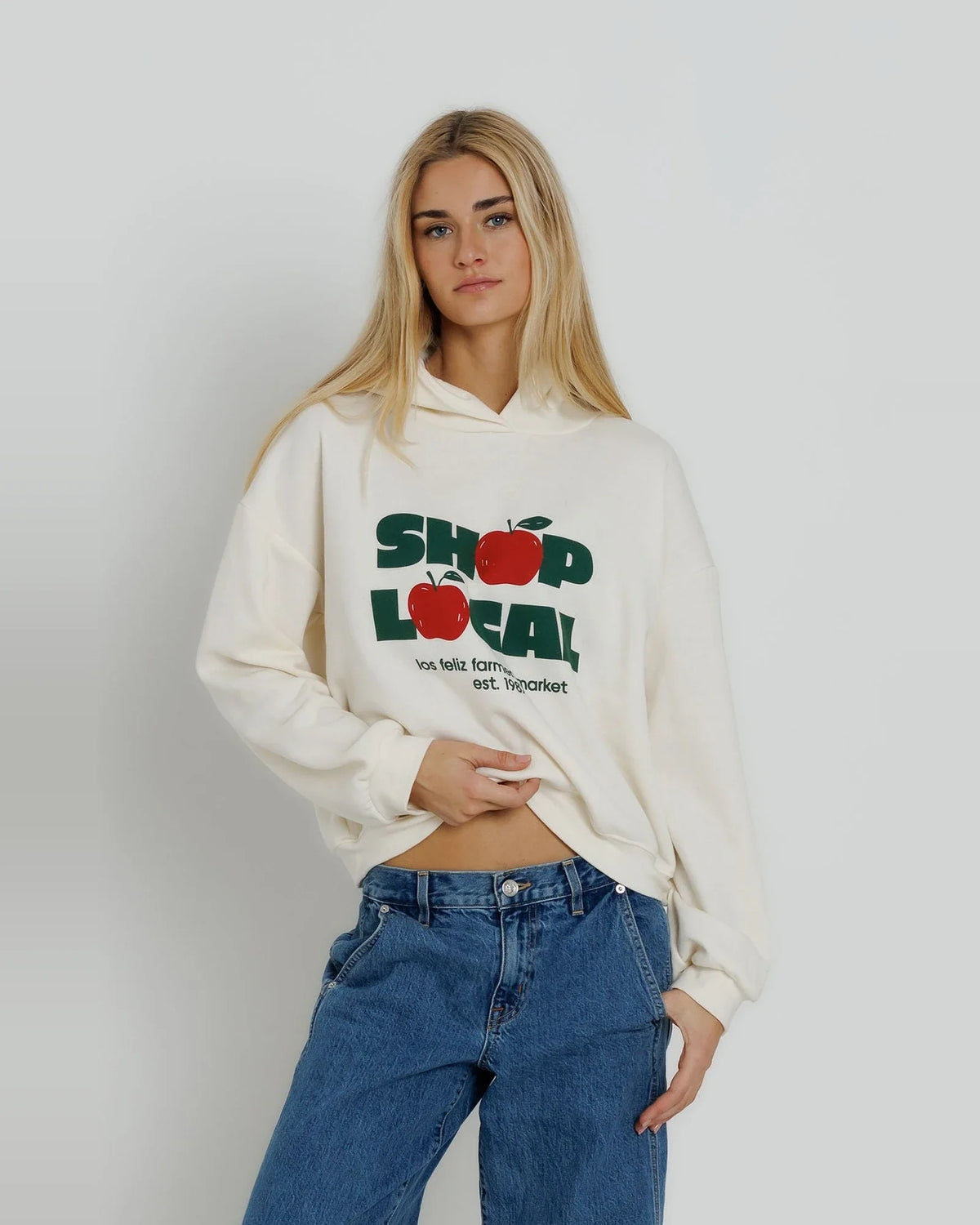 Sunny Somwhere Shop Local Classic Hoodie