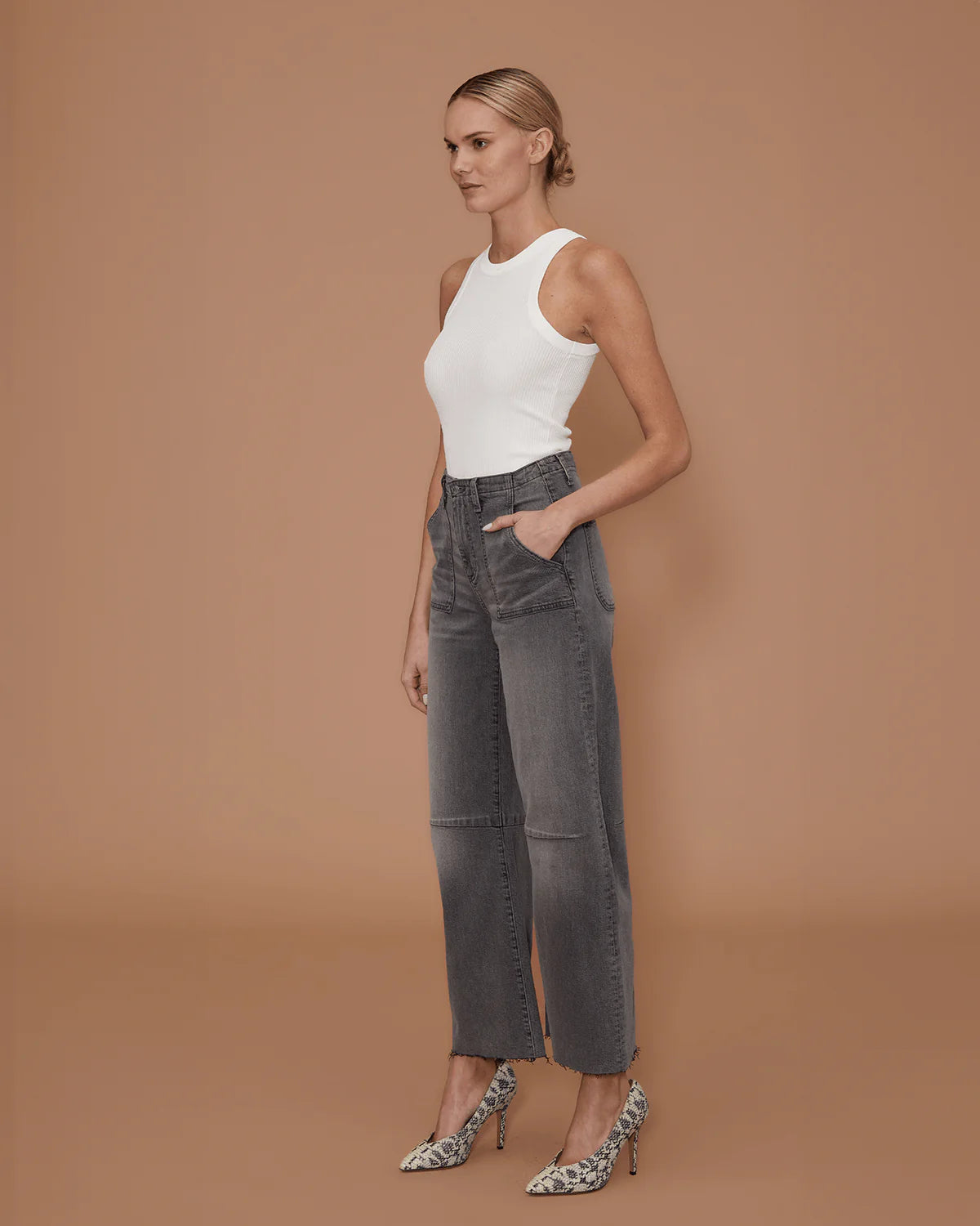 Le Jean Utility Soft Barrel Trouser