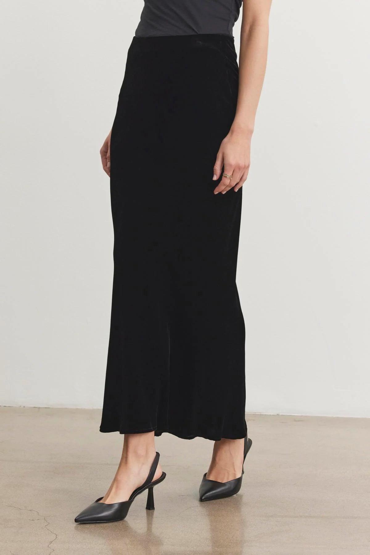 Velvet Eza Silk Velvet Maxi Skirt