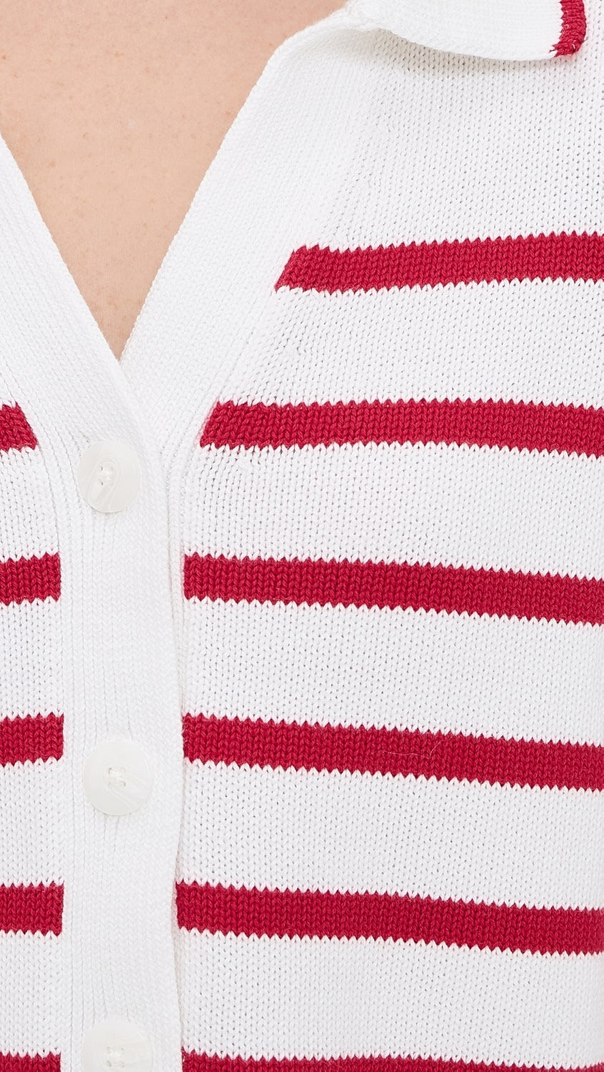 Splendid Nicolette Striped Polo Sweater RW5K641