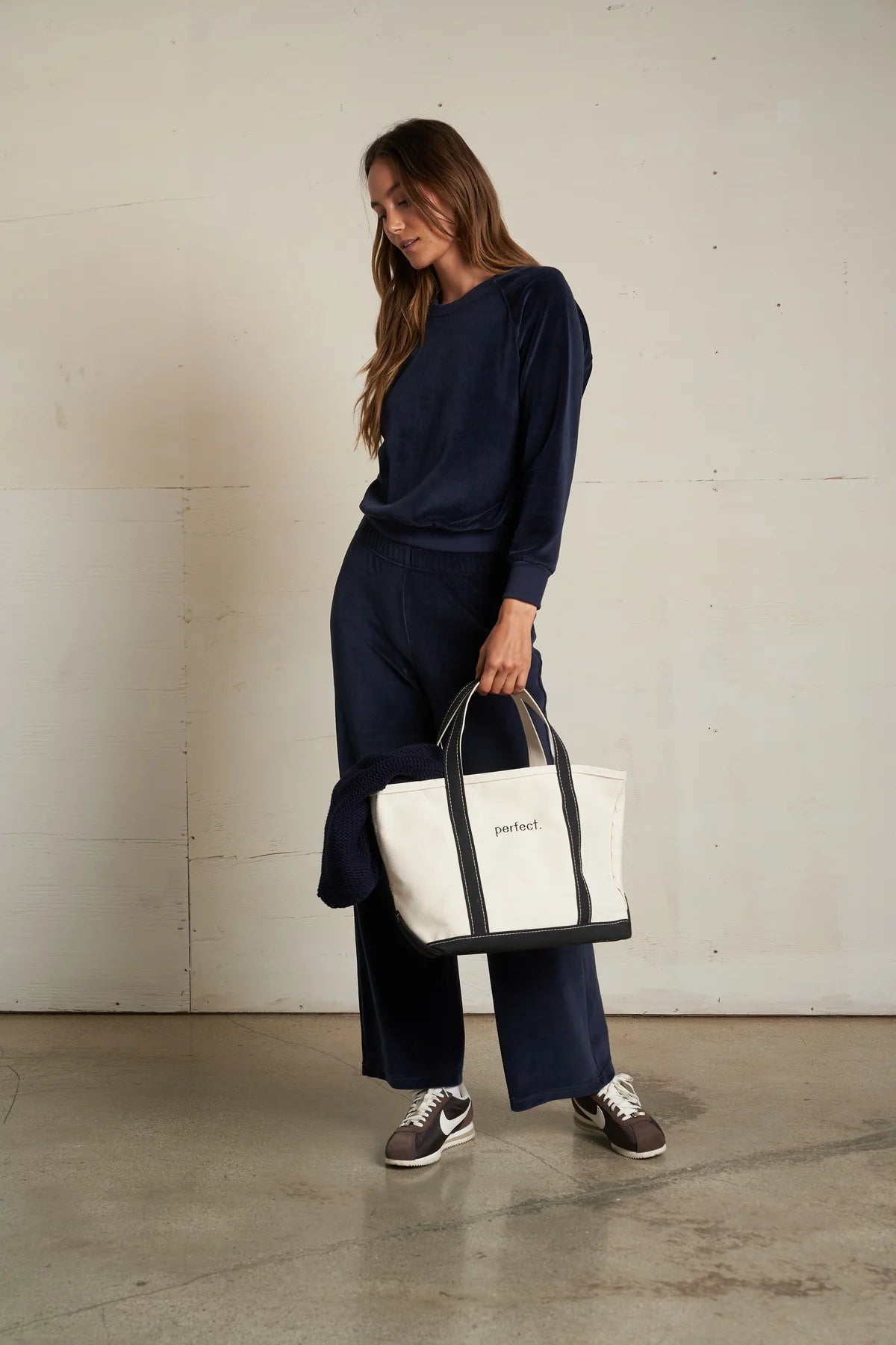 Perfect White Tee Stella Velour Crewneck Sweatshirt