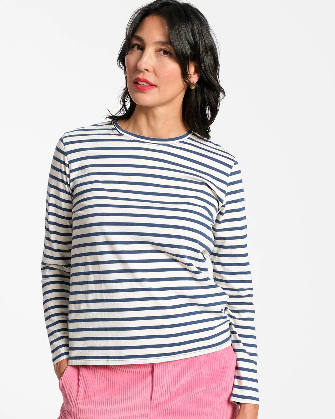 Frances Valentine Long Sleeve Striped Tee