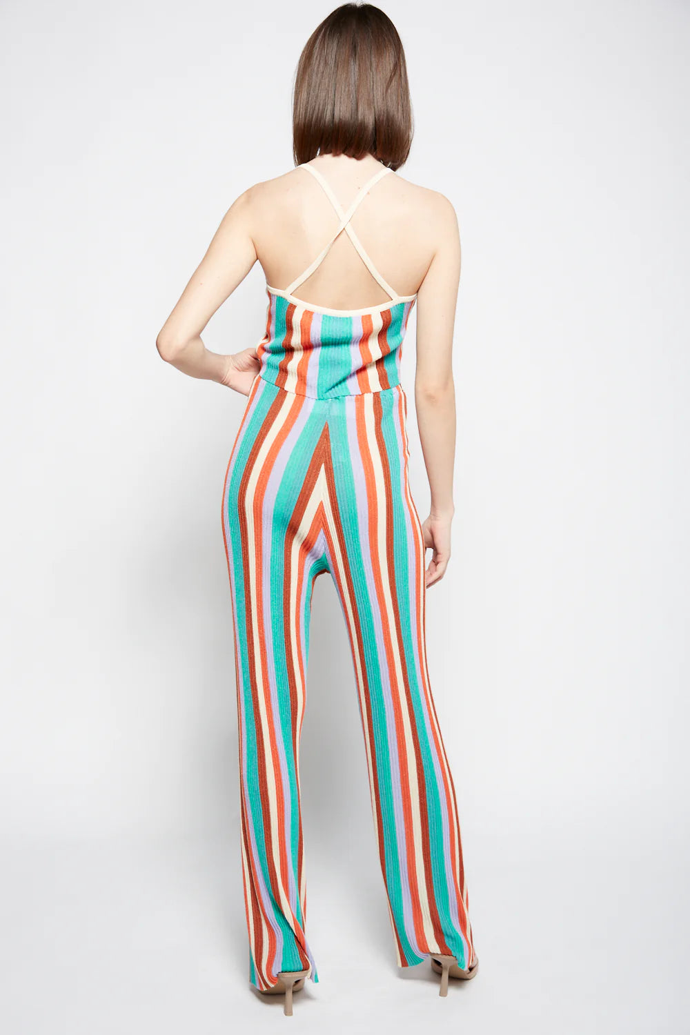 SUNCOO Jaime Ribbed Striped Pull-On Pant S23M04002
