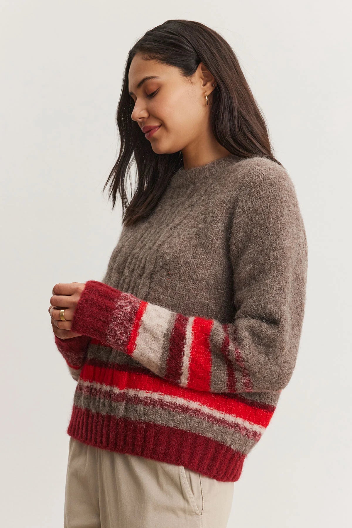 Velvet Elayne Alpaca Cable Knit Sweater