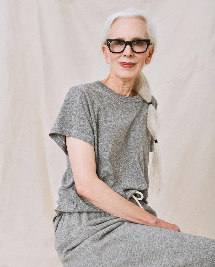 The Great The Boxy Crew Heather Grey T209005