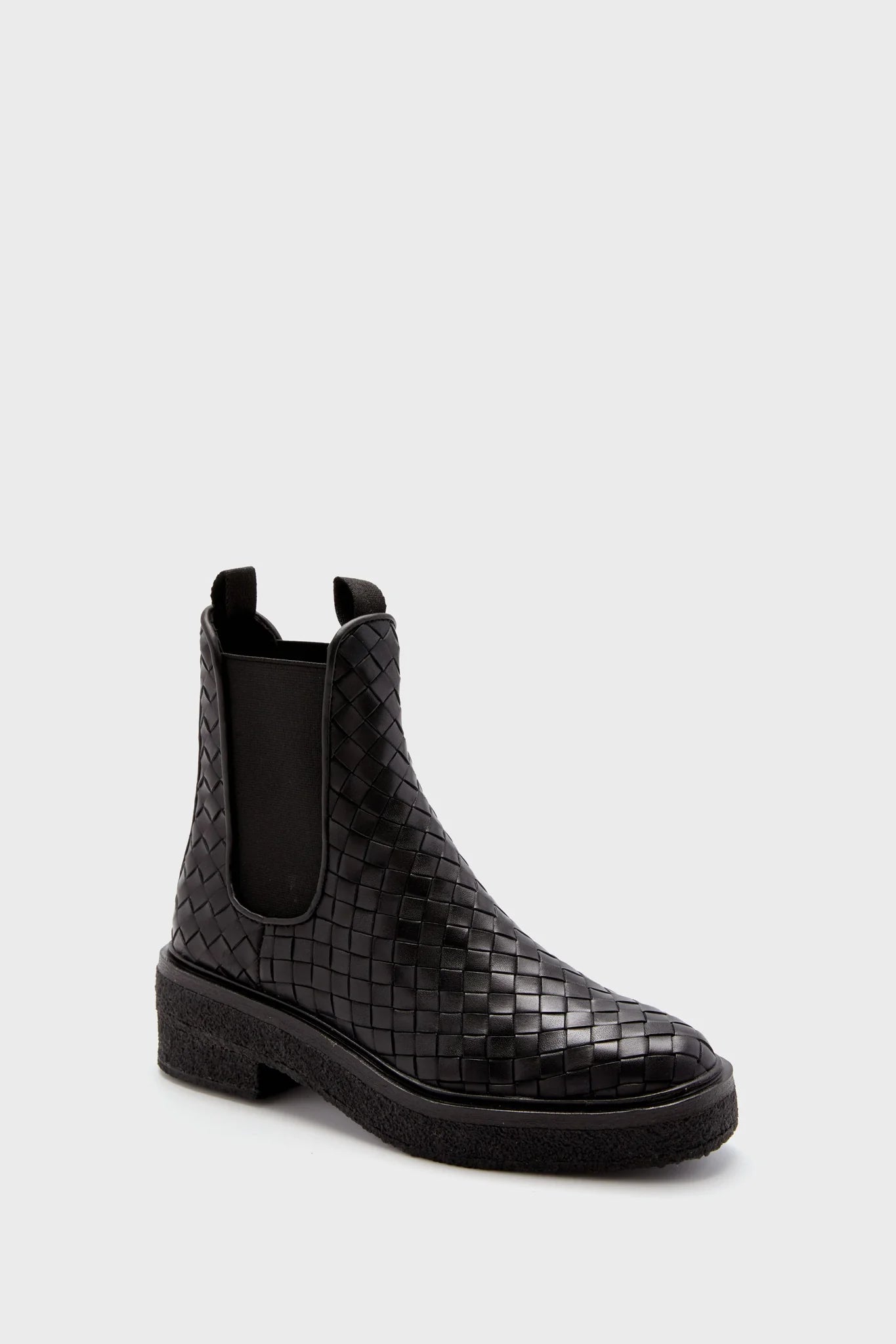 Loeffler Randall Raquel Black Woven Chelsea Boot