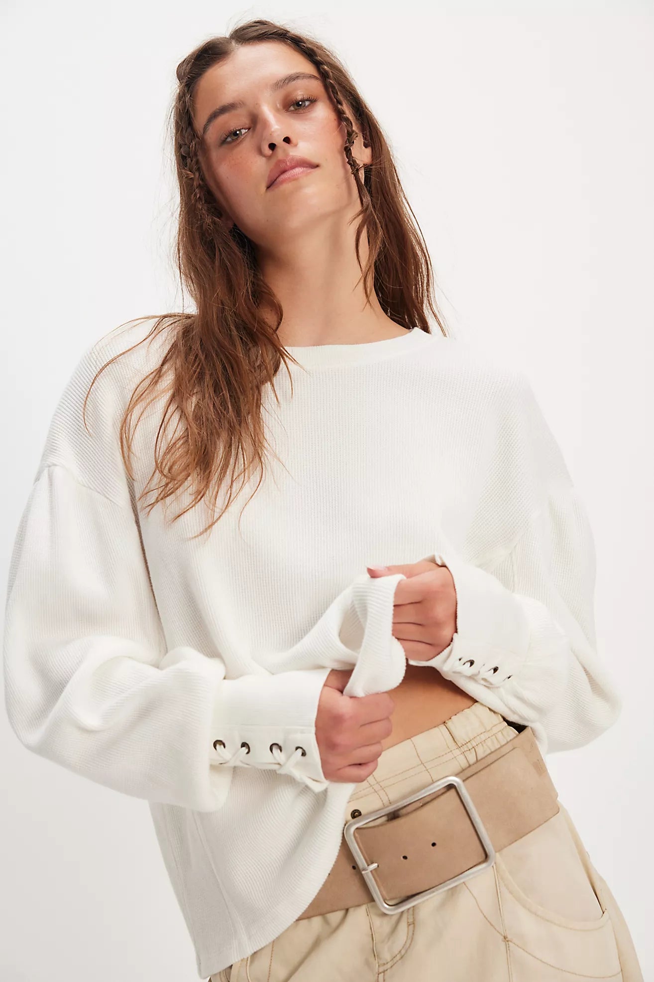 Free People Lapis Cuff Sweater