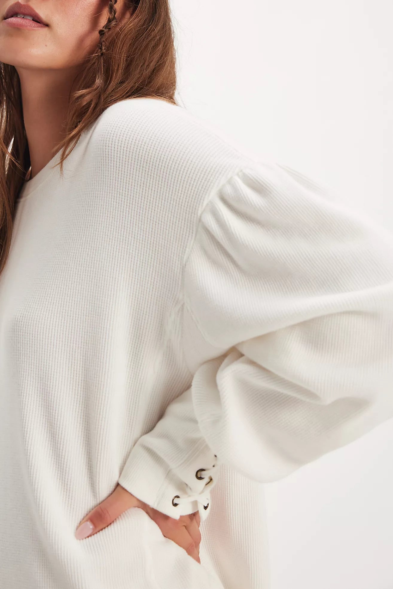 Free People Lapis Cuff Sweater