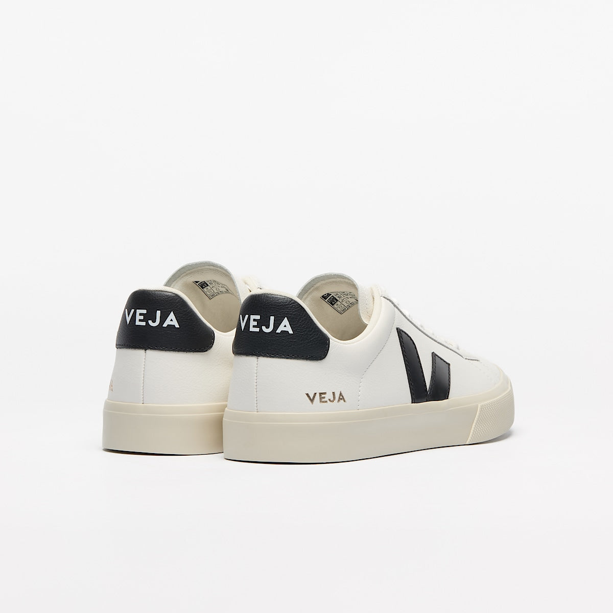 Veja Campo Leather Extra-White Black back view