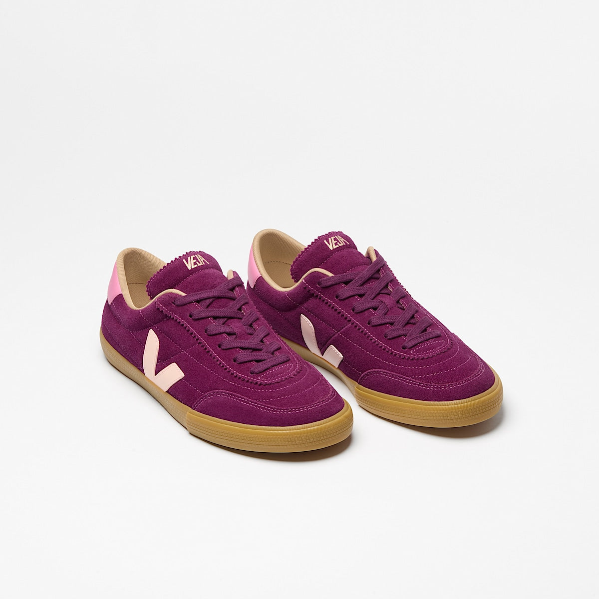 Veja Panenka Suede Magenta Petal Malibu top view