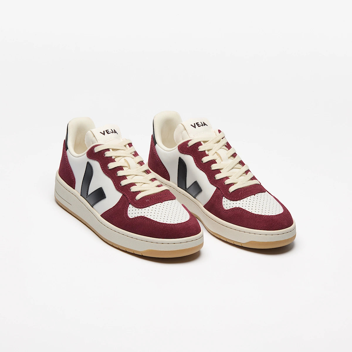 Veja V-10 Prime Leather White Black Amarante VI0220864A