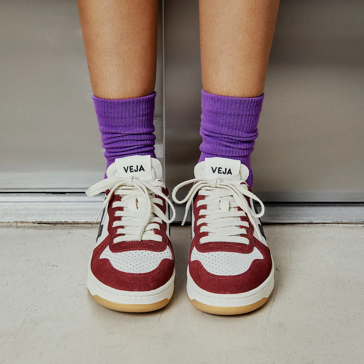 Veja V-10 Prime Leather White Black Amarante VI0220864A